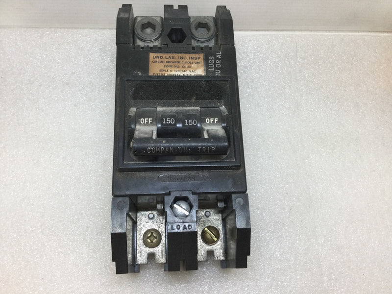 Murray E-7704 2 Pole 150A 120/240VAC Type EG-83 Style D Breaker