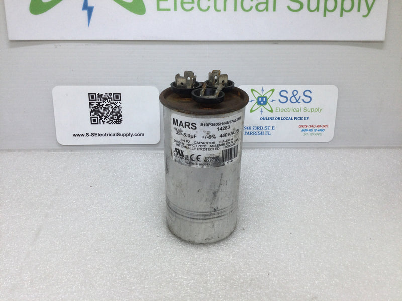 Mars Capacitor 14283 35+5.0uf+/-6% 440v 810p3505h44n37a5xmb 50/60hz