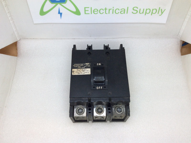 Square D Q2M3150MB 3 Pole 150A 240VAC Type Q2MB Main Circuit Breaker