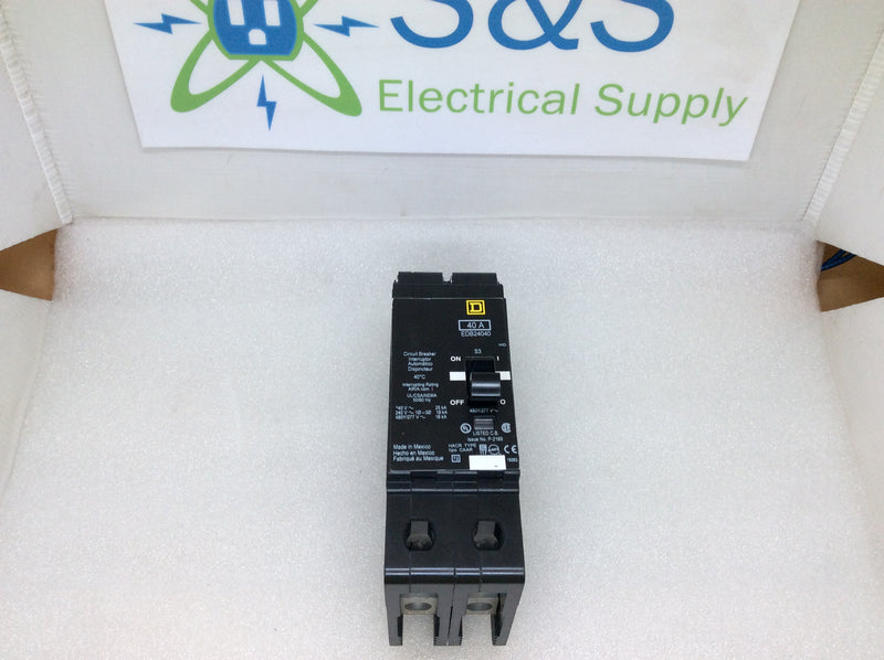 Square D EDB24040 2 Pole 40A 277/480VAC Type EDB Circuit Breaker