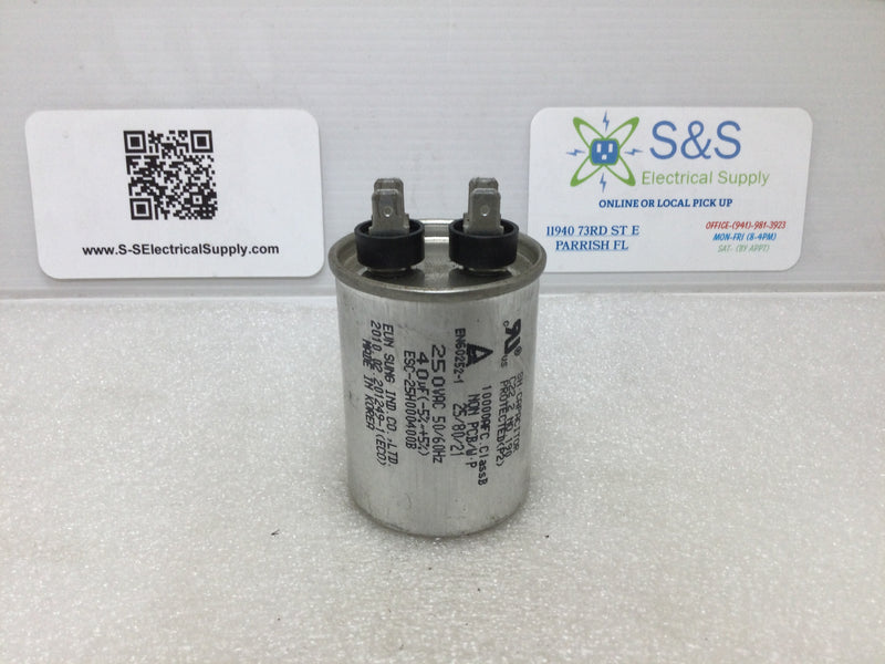 Sh Capacitor En60252-1 40uf +/-5% 250vac 50/60hz Esc-25h000400b