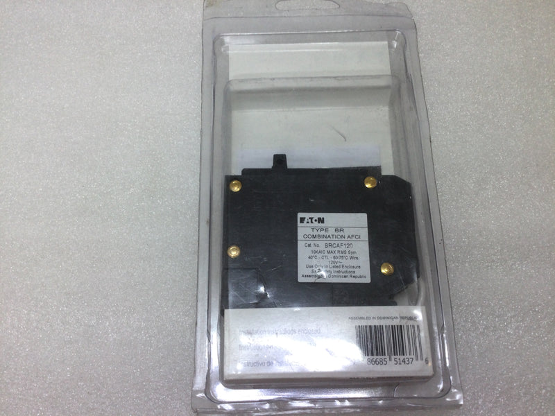 Eaton Brcaf120cs 20a Afci Arc Breaker Pole