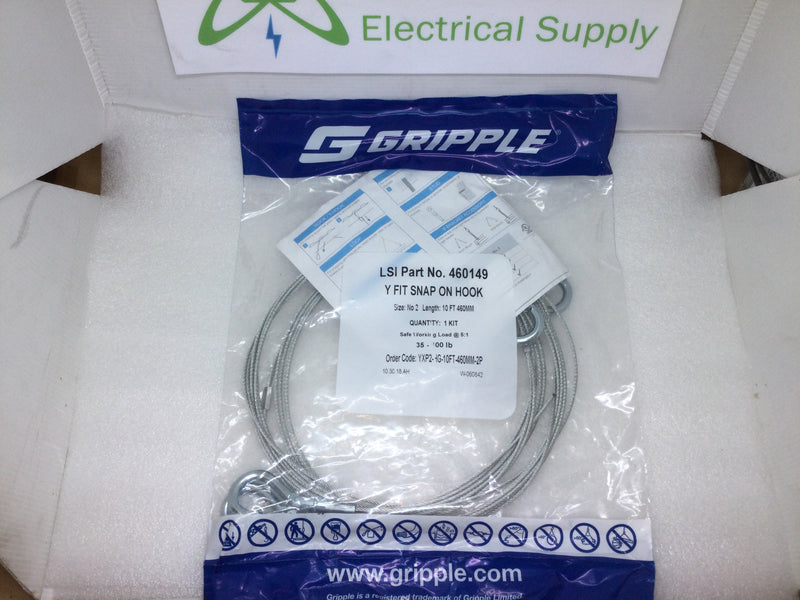 Lot Of 10 Gripple Yxp2-1g-10ft-460mm-2p Y Fit 1/4 In 460 Mm X 10 Ft Toggle Hanger