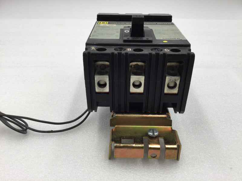 Square D FA360351021 35 Amp 3 Pole 600Vac w/120Vac Shunt Trip I Line Circuit Breaker