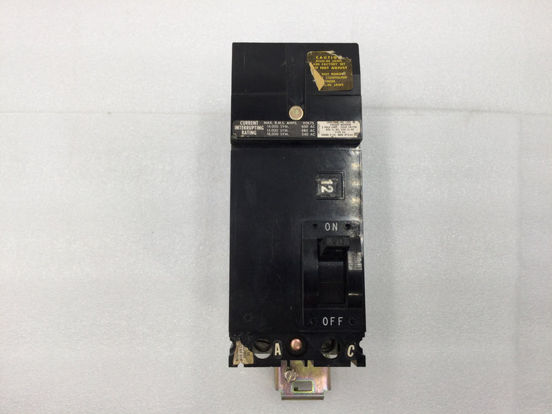 Square D FA26020AC 2 Pole 20 Amp 600 Volt I-Line Circuit Breaker FA-26020-AC