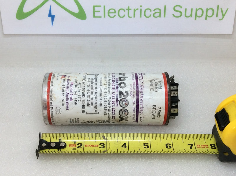 Amrad Turbo 200x Capacitor 97.5mfd 370/440v No 9300 35812711