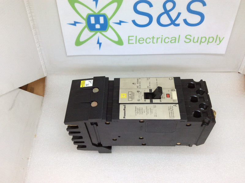 Square D FDA34020 Powerpact I-Line Molded Case 3-Pole 20A 480Y/277V Type FDA Circuit Breaker