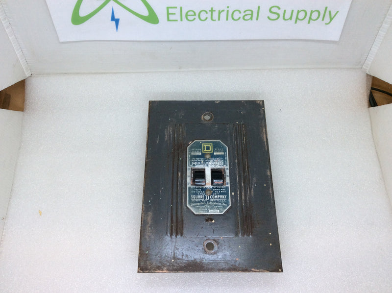 Square D Catalog# 161722 Multi-Breaker 20A/20A Enclosed 2 Pole Unit 120/240V Issue# A-1302