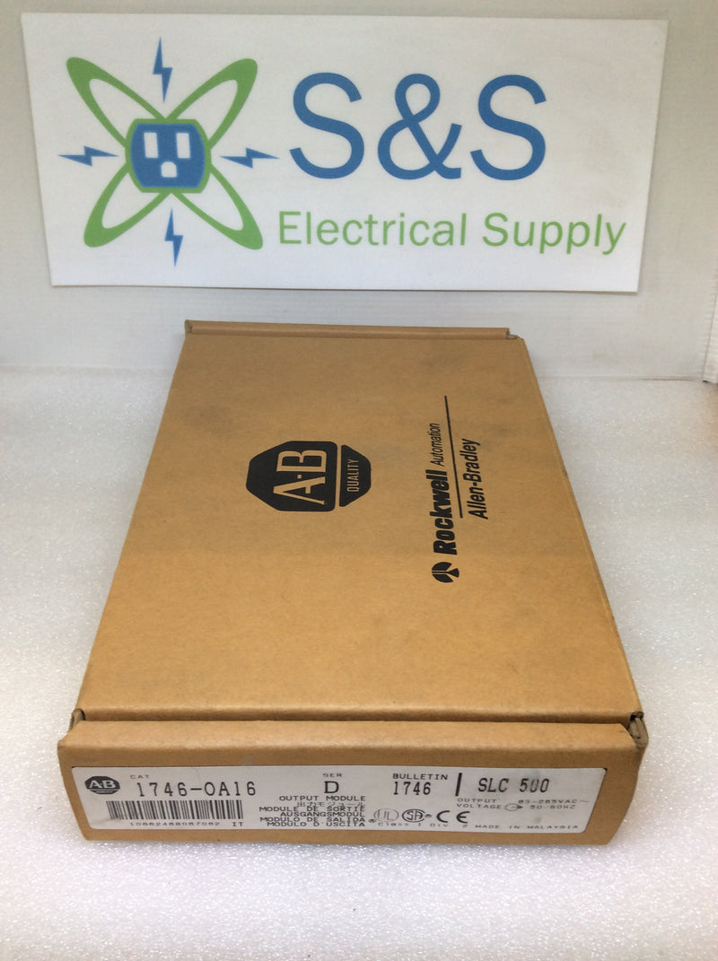 Allen-Bradley 1746-0A16 SLC500 Output Module For Use With PLC Processors