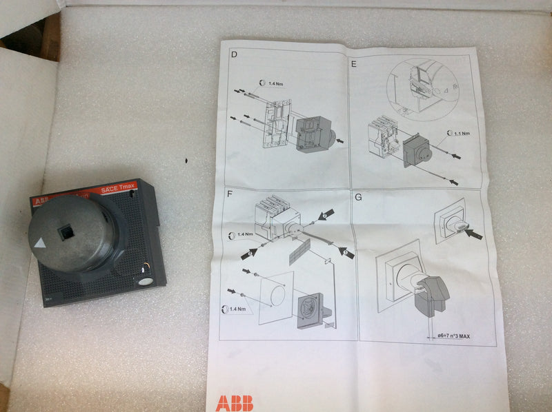 ABB A051385 Base For Adjustable Depth Rotary Handle Break Trip Mechanism (New Open Box)