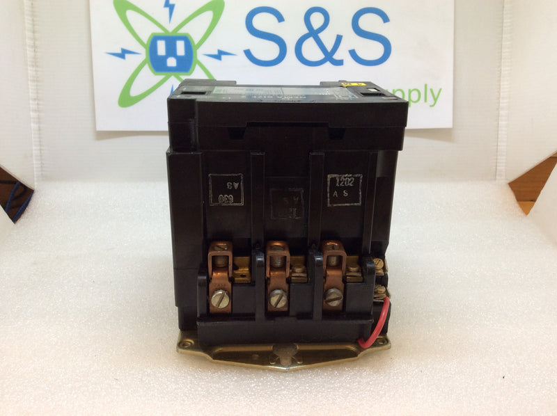 Square D 8536SD01SA Motor Starter 600VAC Max. NEMA Size 2 Serial No. A