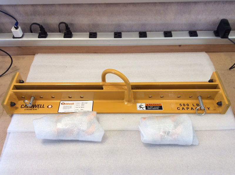 Square D S48900/Caldwell 20S-1/4-22" 500LB Strong-Bac Adjustable Spread Lifting Beam (New Open Box)