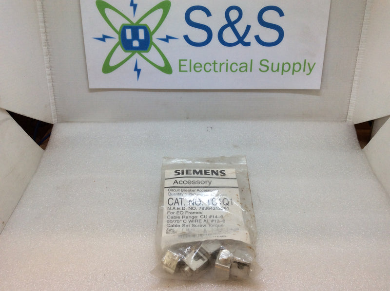 Siemens TC1Q1 Circuit Breaker Accessory For EQ Frames #14cu-#6cu/#12al-#6al Cable Range