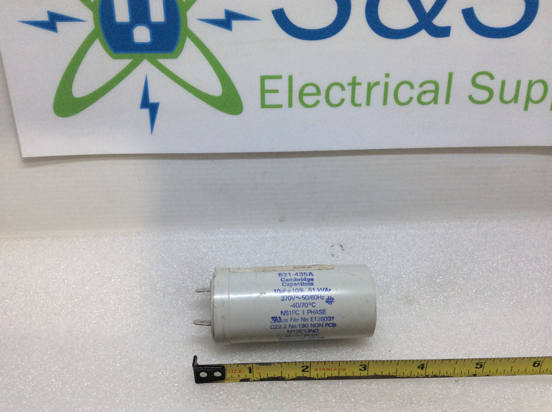 Cambridge Capacitor 621-435An 10uf+/-10% .51 kVAr 370V 50/60Hz -40/70*C