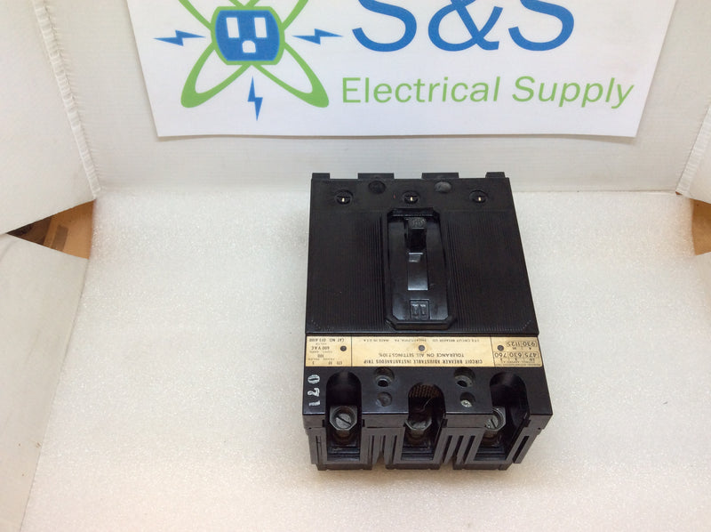 ITE EF3A100 3 Pole 100A 600VAC Instantaneous Trip Set Type ETI Circuit Breaker