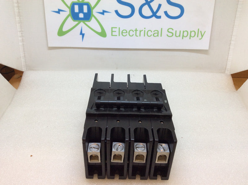 Airpax 299-4-7584-4 100A/100A/100A/1A 480VAC Din-Rail Mount 4 Pole Mini Circuit Breaker