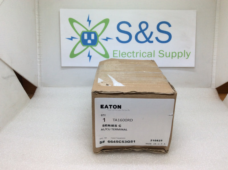 Eaton TA1600RD Series C AL/CU Terminal Circuit Breaker Lug Kit 1600A/600VAC (New In Box)