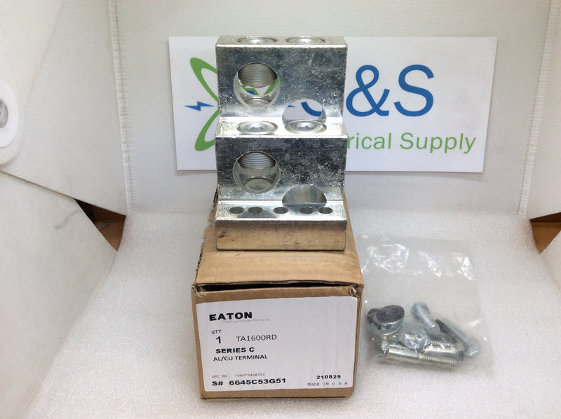 Eaton TA1600RD Series C AL/CU Terminal Circuit Breaker Lug Kit 1600A/600VAC (New In Box)