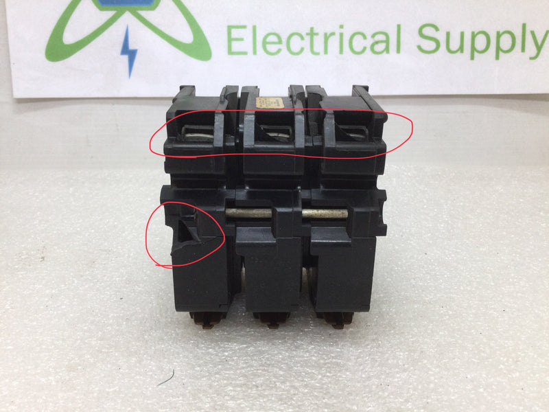 FPE Federal Pacific NA315 15 Amp 3 Pole 24 Volt Circuit Breaker