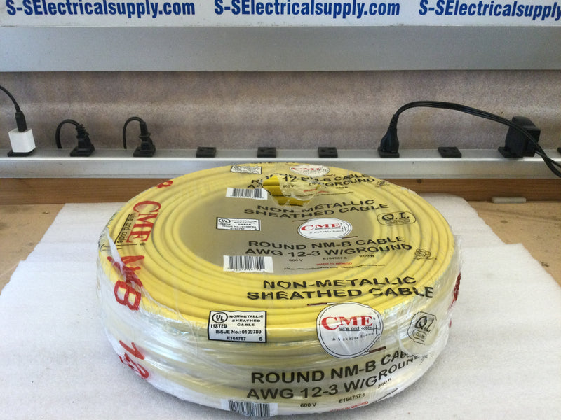 CME Non-Metallic Sheathed Cable NM-B AWG 12/3 With Ground 600V Romex