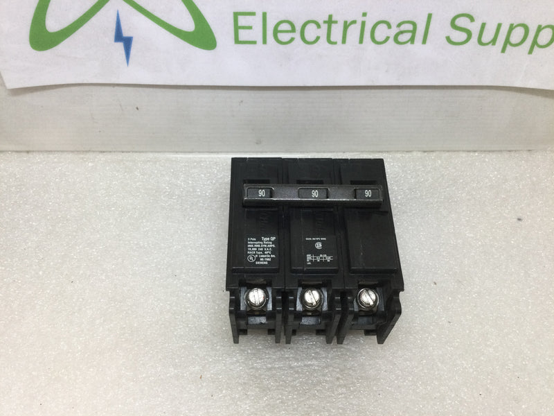 Siemens Q390 Type QP 90 Amp 3 Pole 240v Circuit Breaker