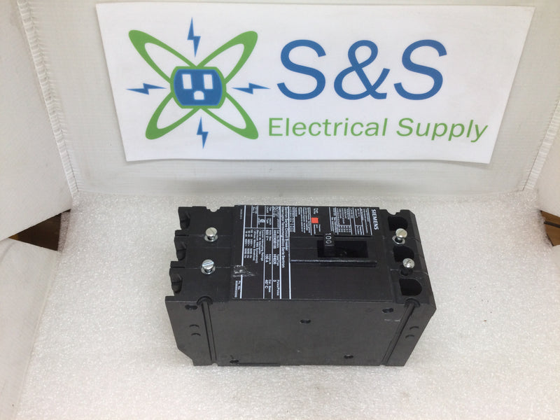 Siemens HHED63B100 3 Pole 100A 600VAC Type HHED6 Sentron Series Circuit Breaker