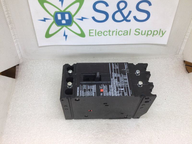 Siemens HHED63B100 3 Pole 100A 600VAC Type HHED6 Sentron Series Circuit Breaker