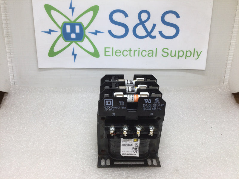 Square D 9070TF100D1 Single Phase 240/480V Input 120V Output 50/60Hz 30A 600V Max Control Transformer