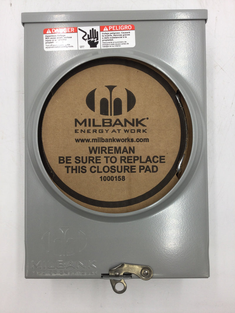 Milbank U7487-RL-TG-KK125A Ringless Meter Enclosure 11.5"X 8"X 3 15/16"