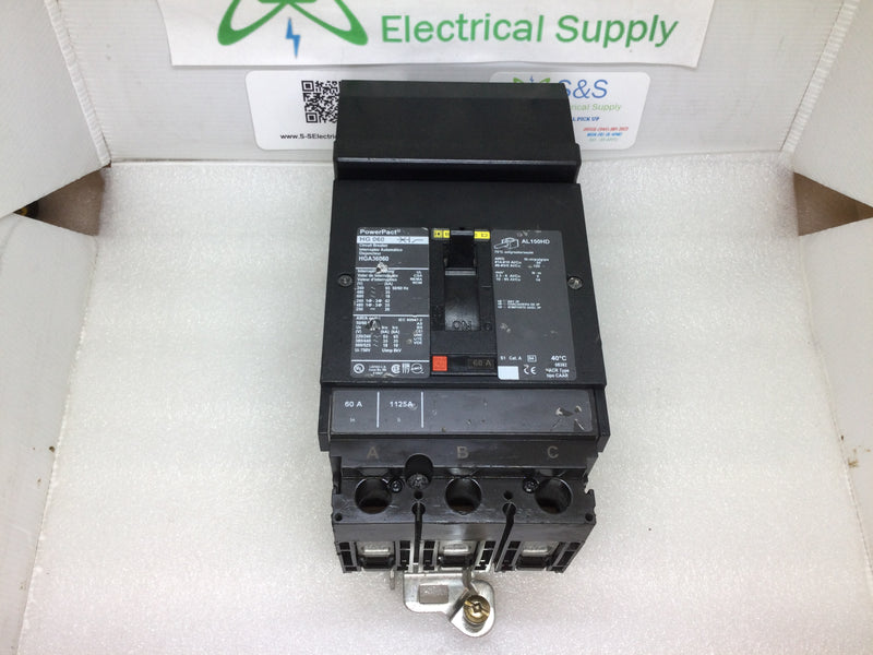 Square D Powerpact Hg060 Hga36060 3 Pole 60a Circuit Breaker 600v