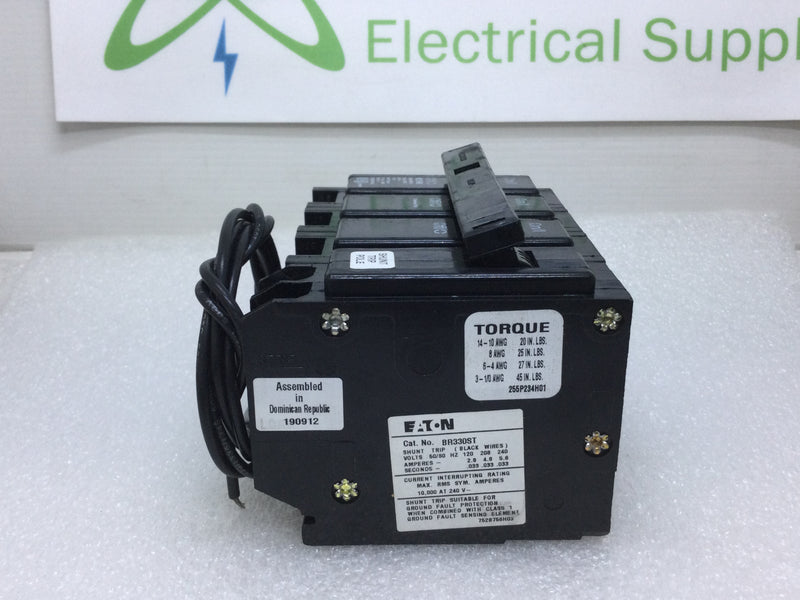 Eaton Cutler-Hammer BR330ST 30 Amp 3 Pole 240 Volt Plug-In Molded Case Circuit Breaker