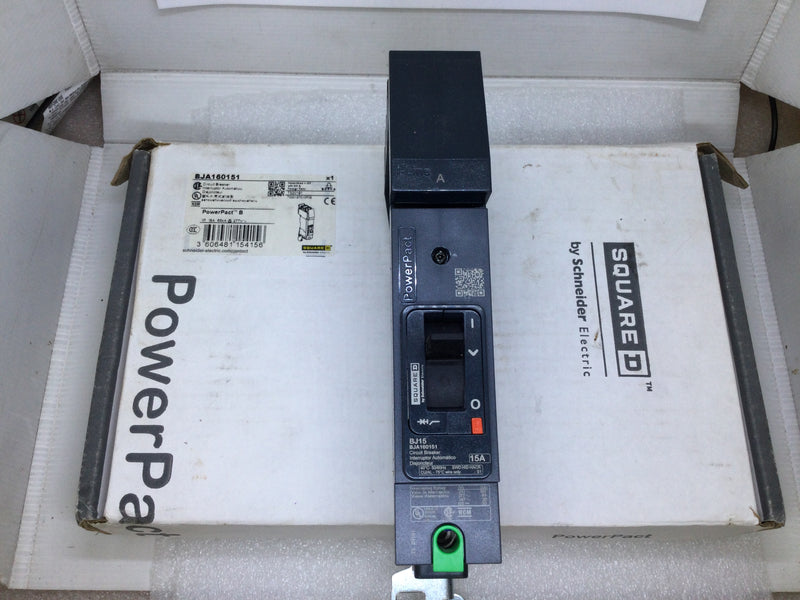 Square D BJA160151 Single Pole 15 Amp I Line Circuit Breaker 100KA @ 120/240V