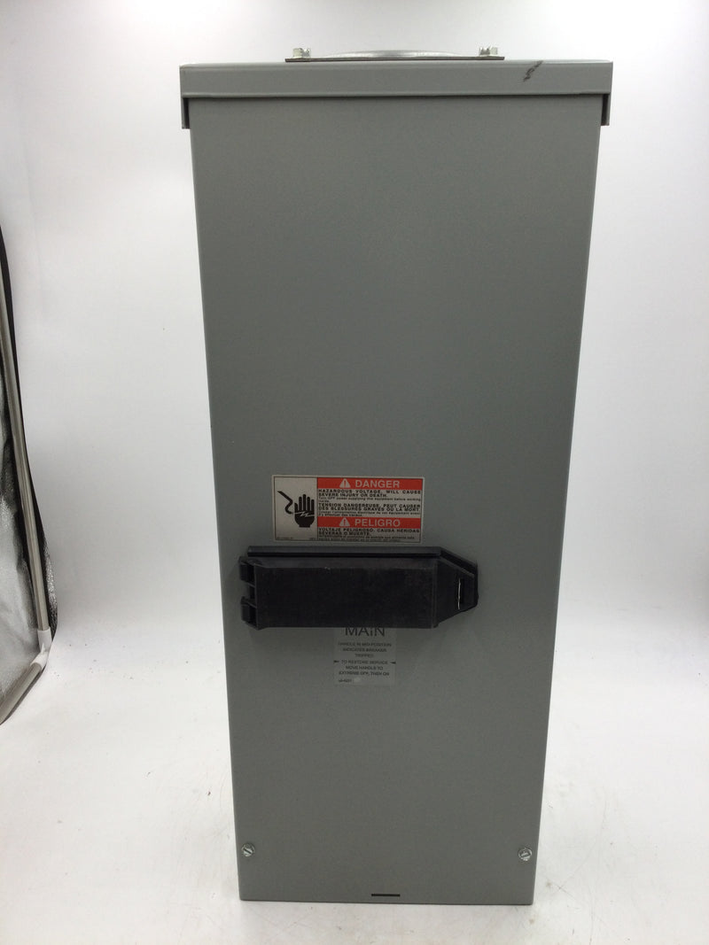 Eaton ECB225R Nema3R Main Breaker Enclosure 225 Amps 240VAC Max (W)9" x (H)23.5" x (D)4.5"