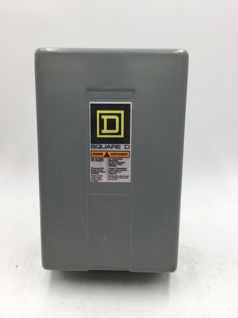 Square D 8903 LXG80 Nema 1 8 Pole 120V Coil Lighting Contactor