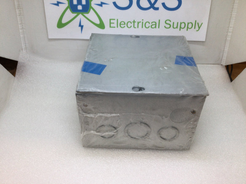 Hoffman ASG6X6X4 Screw Cover Pull Box 6" x 6" x 4" Nema1 Junction Box With 1" and 3/4" KO's (New)