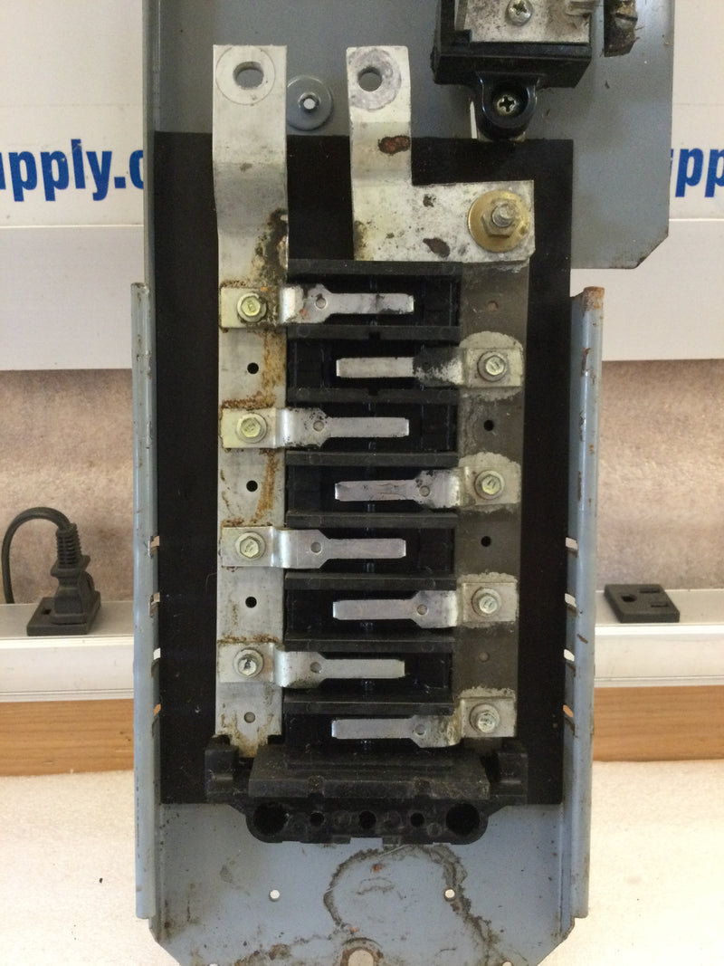 Square D Type QON 8 Space 16 Circuit 200A 120/240V Main Breaker Type QOB Guts Only 21.5" x 6.75"