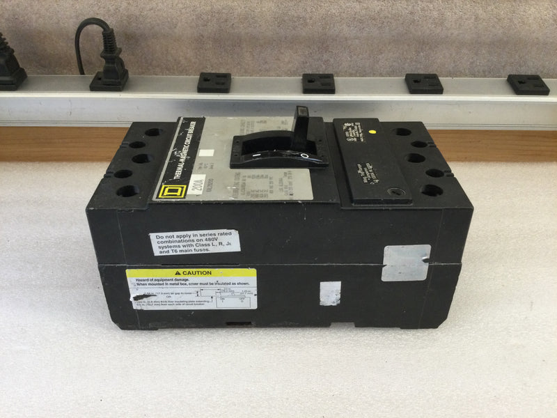 Square D KAL26200 600VAC 200A Type KAL Circuit Breaker 2 Pole Single Phase Feed Thru Circuit Breaker