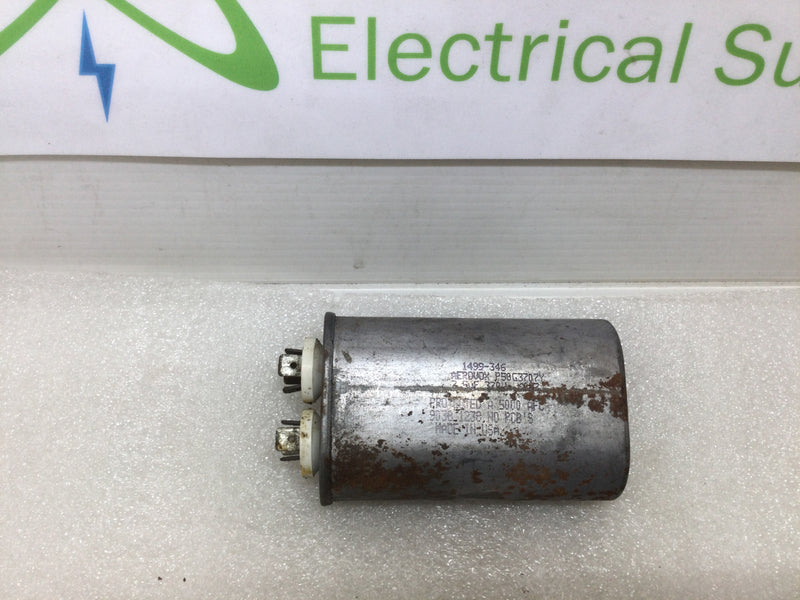 Aerovox P50G3707Y; 7.5 uF Oval Motor Run Capacitor 7.5 MFD, 370 Volt, 50/60Hz HVAC