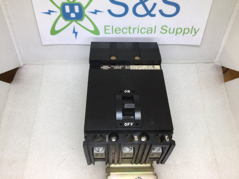 Square D FA34040 40 Amp 3 Pole 480Vac Circuit Breaker