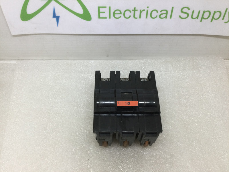 FPE Federal Pacific NA315 15 Amp 3 Pole 24 Volt Circuit Breaker