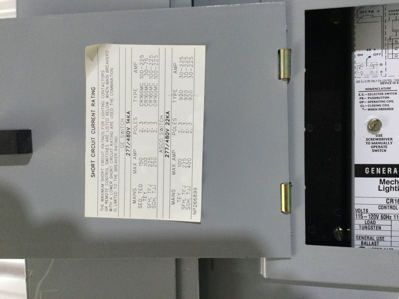 GE General Electric AEF3301LBX 3Ph Main Contactor 408Y/277V 225A Max 60A Contactor (Please See Photos)