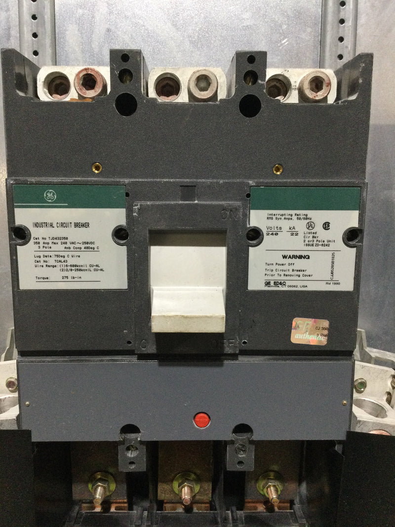 General Electric AQF3422LTX 3Ph 4 Wire Main Contactor 225A Max 200A DP Contactor (Please See Photos)