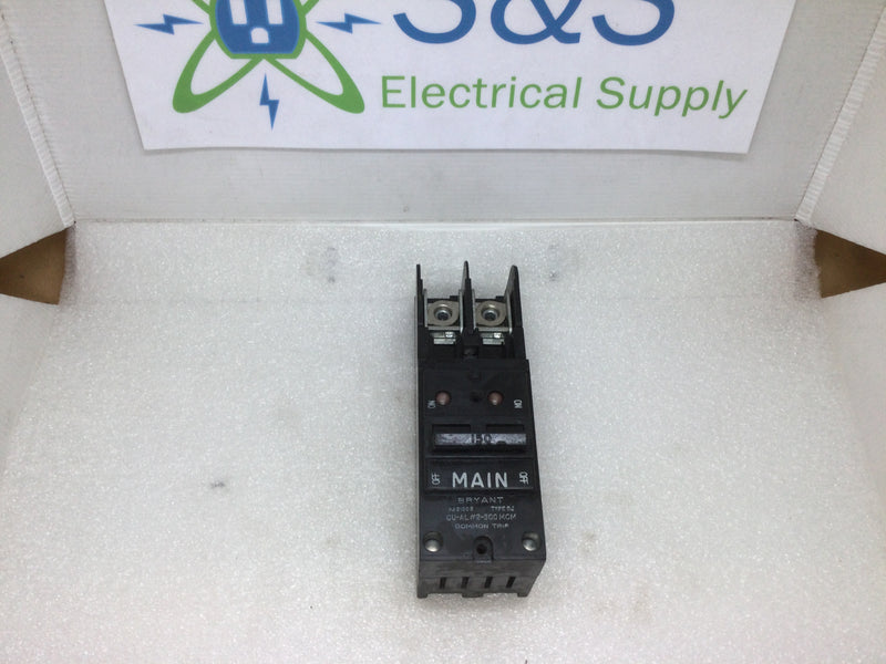 Bryant BJ2150B 2 Pole 150 Amp 120/240v Type BJ Main Breaker