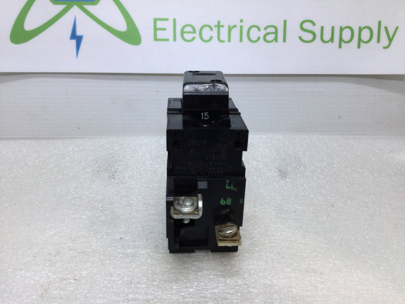 Pushmatic P215 15 Amp 2 Pole 120/240V Circuit Breaker