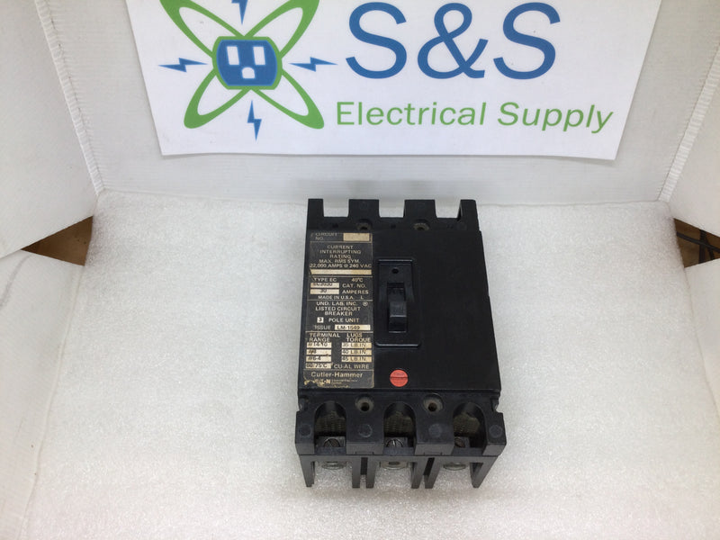 Cutler Hammer Ec3030 30 Amp, 3 Pole, 240 Volt Circuit Breaker