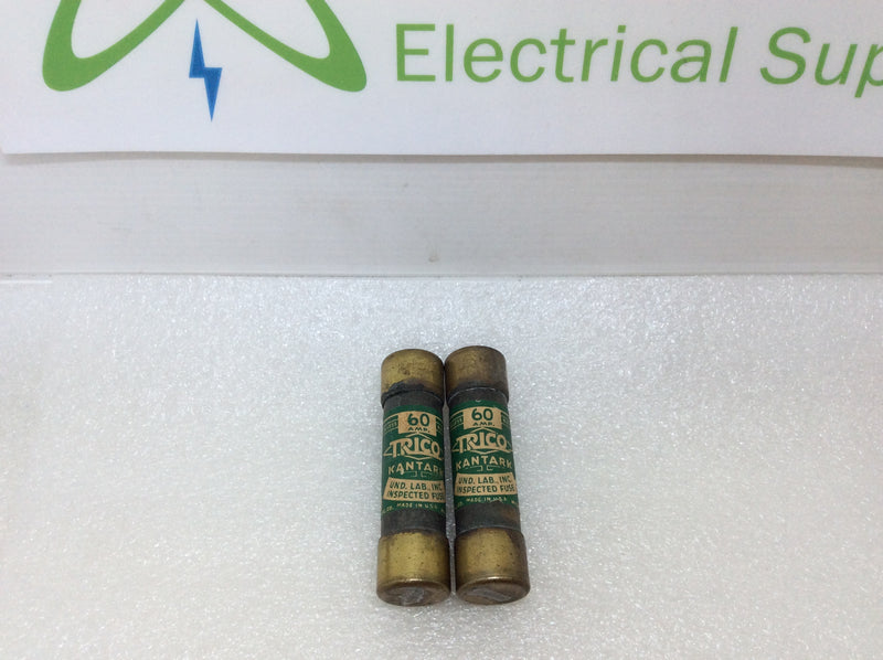 (Lot of 2) Trico 60 Amp 250V Fuse