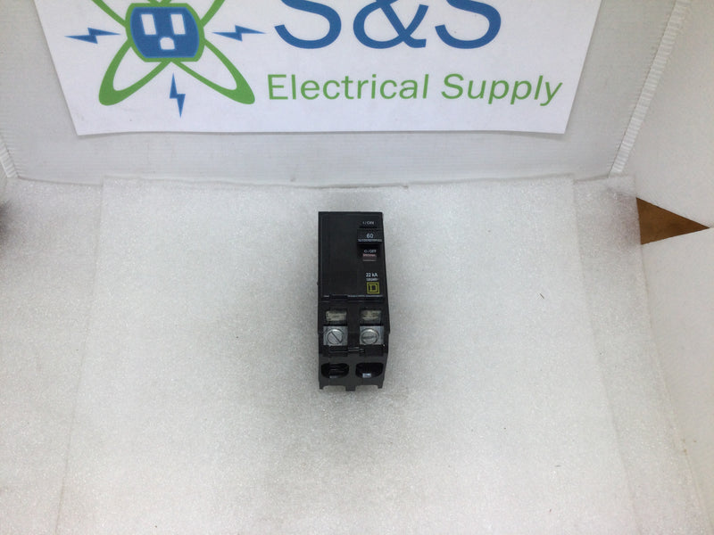 Square D QOB260VH 60 Amp 2 Pole 120/240V 22kaic Bolt On Circuit Breaker