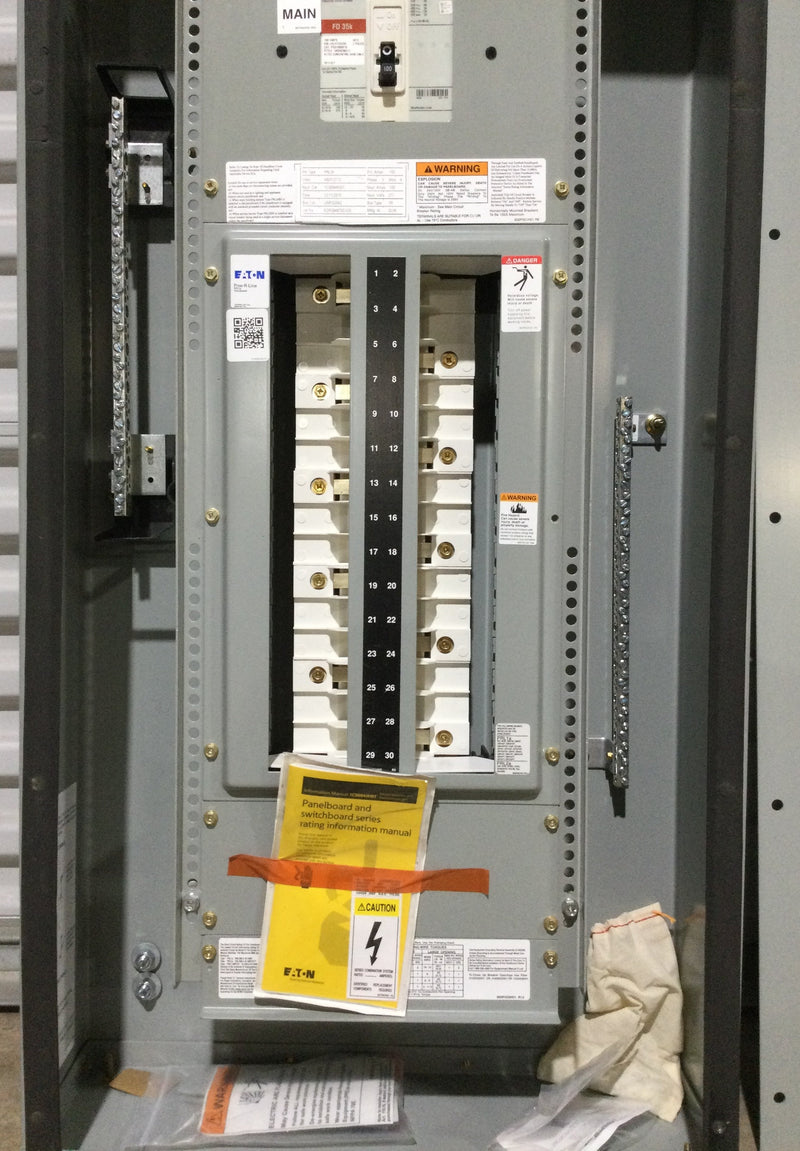 Eaton/Cutler-Hammer (PRL2A/30): 480Y/277V, 100A Main Included, 3Ph/4 Wire, Nema3R, 30 Circuit Panelboard (20 1/2" x 42")