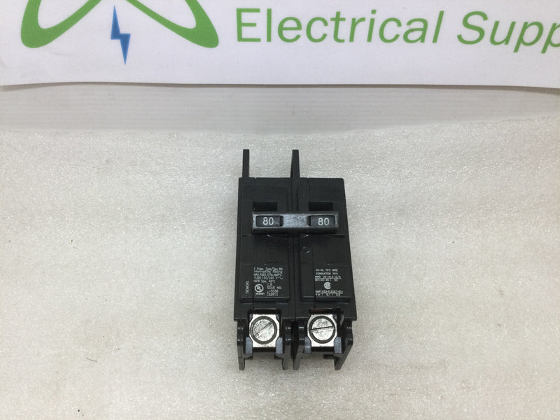 Siemens BQ2B080 Type BQ 80 Amp 120/240v 2 Pole Circuit Breaker