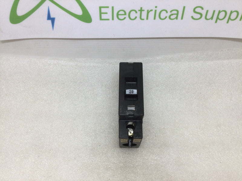 Square D EHB14020 1 Pole 20A 277VAC Type EHB Bolt On Circuit Breaker